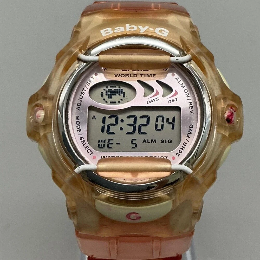 Casio Baby-G BG-169A Women Watch 42mm Pink Digital Resin Sport Alarm New Battery